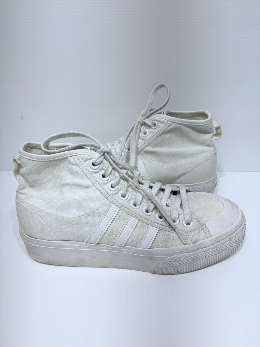 ADIDAS Nizza Platform '80s Basketball Canvas Shoes - Size 10.5 (fits like an 11)